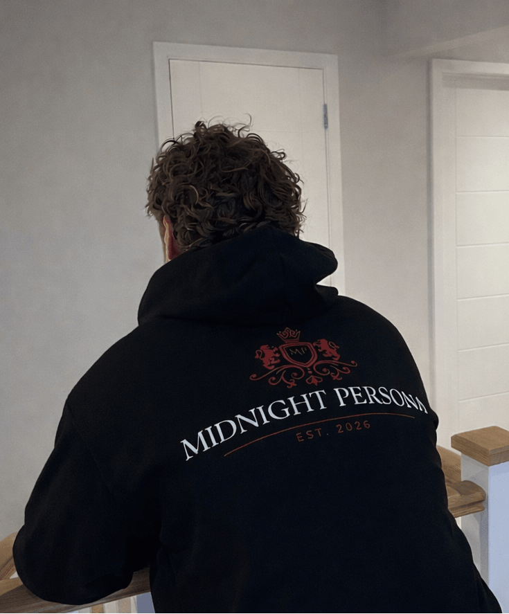 Premium Deep Red Midnight Persona Hoodie - Midnight Persona